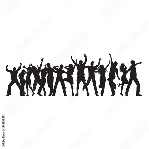 silhouettes of people dancing