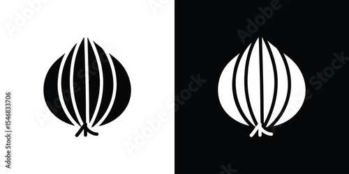 Onion icon of a flat style vector
