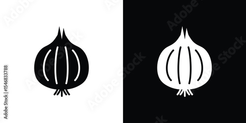 Onion icon of a flat style vector