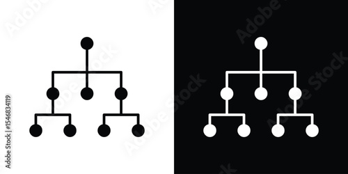 Organization chart icon of a flat style vector