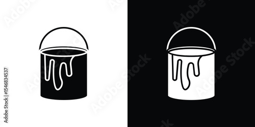 Paint bucket icon of a flat style vector