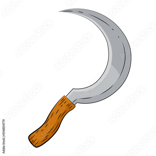 Sickle icon. Cartoon of sickle vector icon for web design isolated on white background