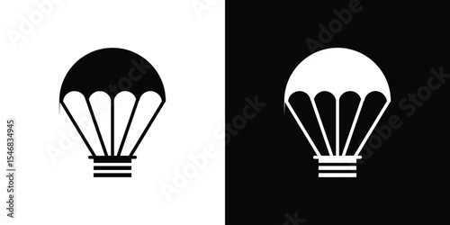 Parachute icon of a flat style vector