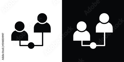 Partner icon of a flat style vector