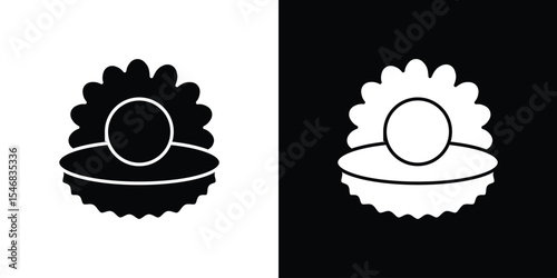 Pearl icon of a flat style vector