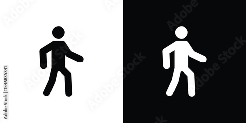 Pedestrian icon of a flat style vector