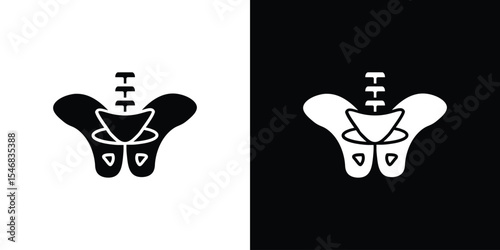 Pelvic area icon of a flat style vector