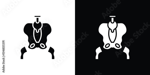 Pelvic area icon of a flat style vector