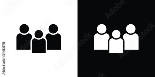 people icon of a flat style vector
