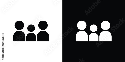People icon of a flat style vector