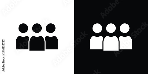 people icon of a flat style vector