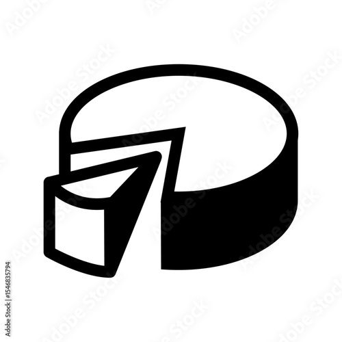 Data Visualization Pie Chart Icon, Segment Analysis, Percentage Representation