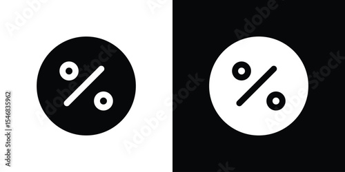 Percentage icon of a flat style vector