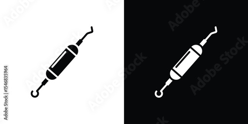 Periodontal scaler icon of a flat style vector