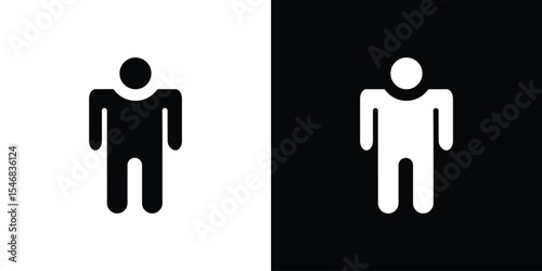 Person icon of a flat style vector