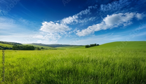 landscape with grass and blue sky