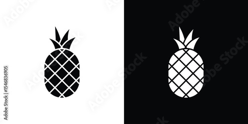 Pineapple icon of a flat style vector
