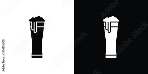 Pint of beer icon of a flat style vector