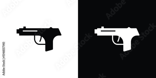 Pistol icon of a flat style vector