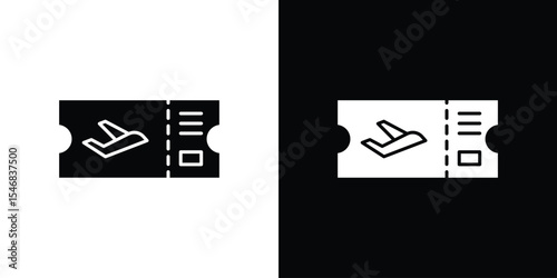 Plane Ticket icon of a flat style vector