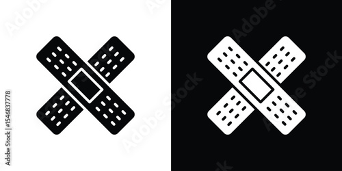 Plaster icon of a flat style vector