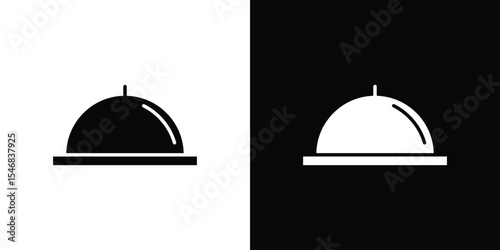 Platter icon of a flat style vector