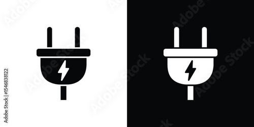 Plug adapter icon of a flat style vector