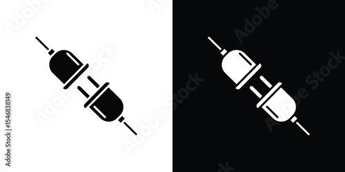 Plug connection icon of a flat style vector
