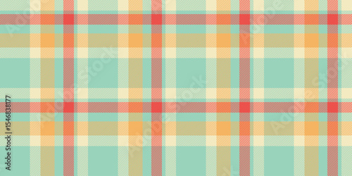 Pastel plaid pattern in teal, orange, and beige.  Perfect for textile designs, website backgrounds, or scrapbooking.  This cheerful, summery texture evokes feelings of warmth and comfort.