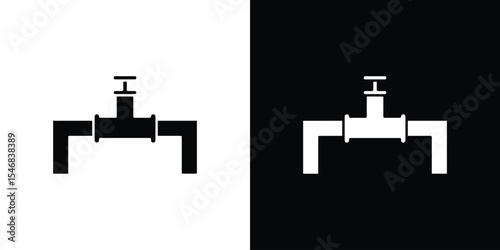 Plumbing pipes icon of a flat style vector