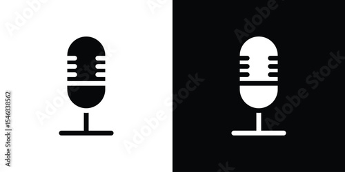 Podcast icon of a flat style vector