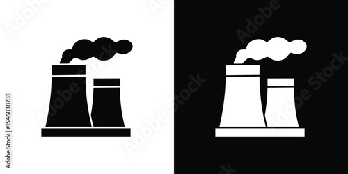 Pollution icon of a flat style vector