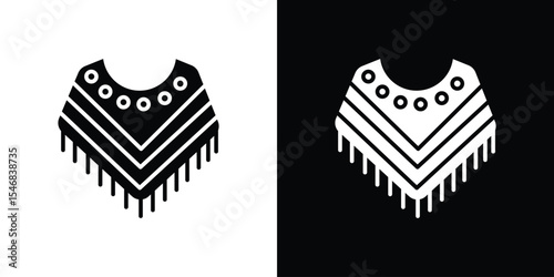 Poncho icon of a flat style vector