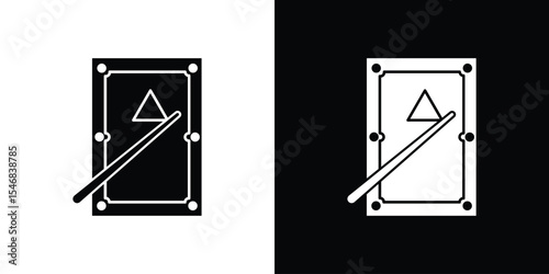 Pool table icon of a flat style vector