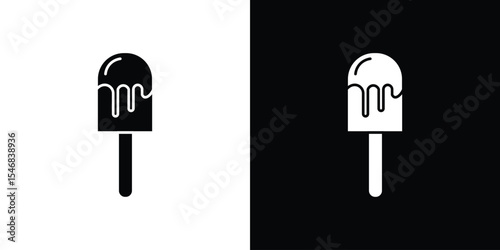 Popsicle icon of a flat style vector