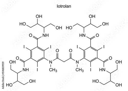 Chemical structure of iotrolan, drug substance