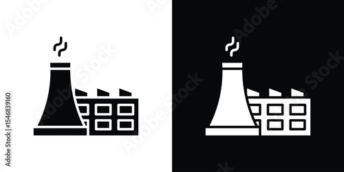 Power plant icon of a flat style vector