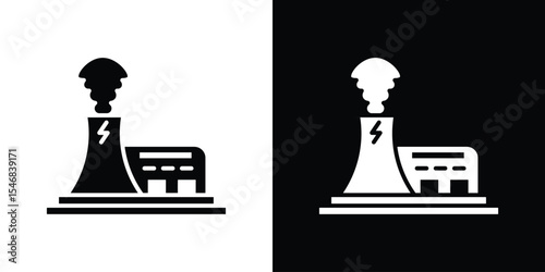 Power plant icon of a flat style vector