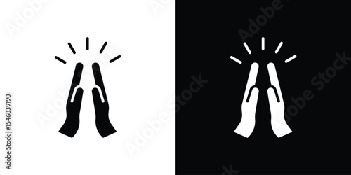 Pray icon of a flat style vector