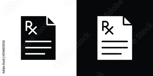 Prescription icon of a flat style vector