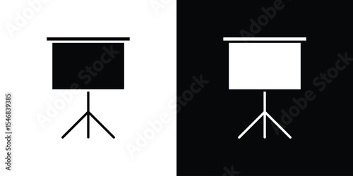 Presentation screen icon of a flat style vector