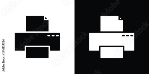 Print icon of a flat style vector