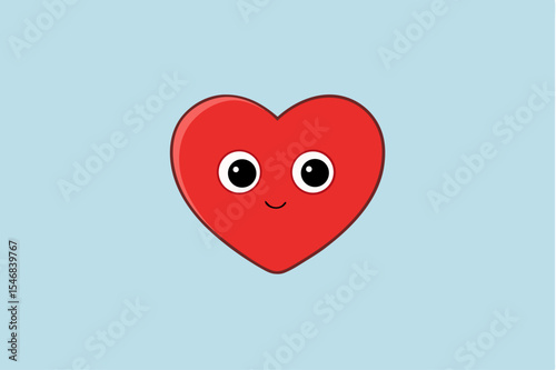 A cute red heart vector illustration, perfect for love, romance, and Valentine's Day designs