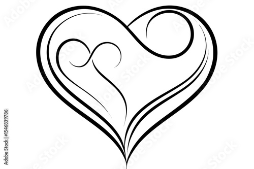 Red heart vector design, a romantic symbol of love and passion, perfect for Valentine's Day