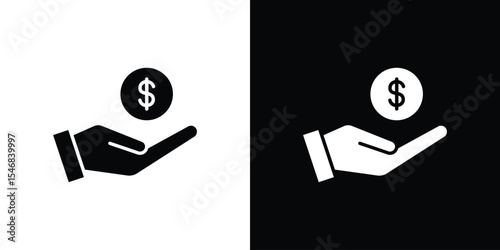 Profit icon of a flat style vector