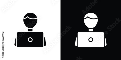 Programmer icon of a flat style vector