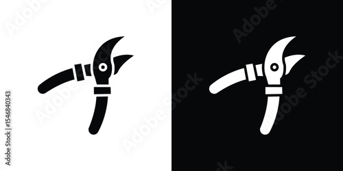 Pruning shears icon of a flat style vector