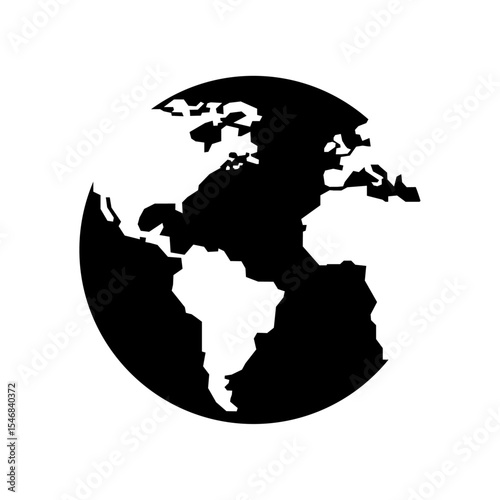 Global Connection World Map Illustration - Simple and Elegant Design