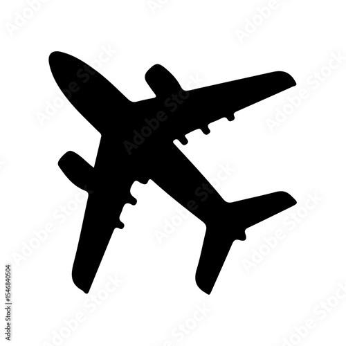 Airplane Silhouette A Vector Illustration of Air Travel