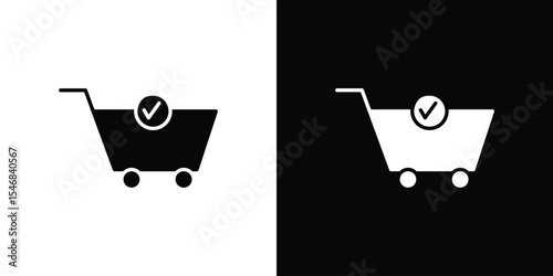 Purchase order icon of a flat style vector